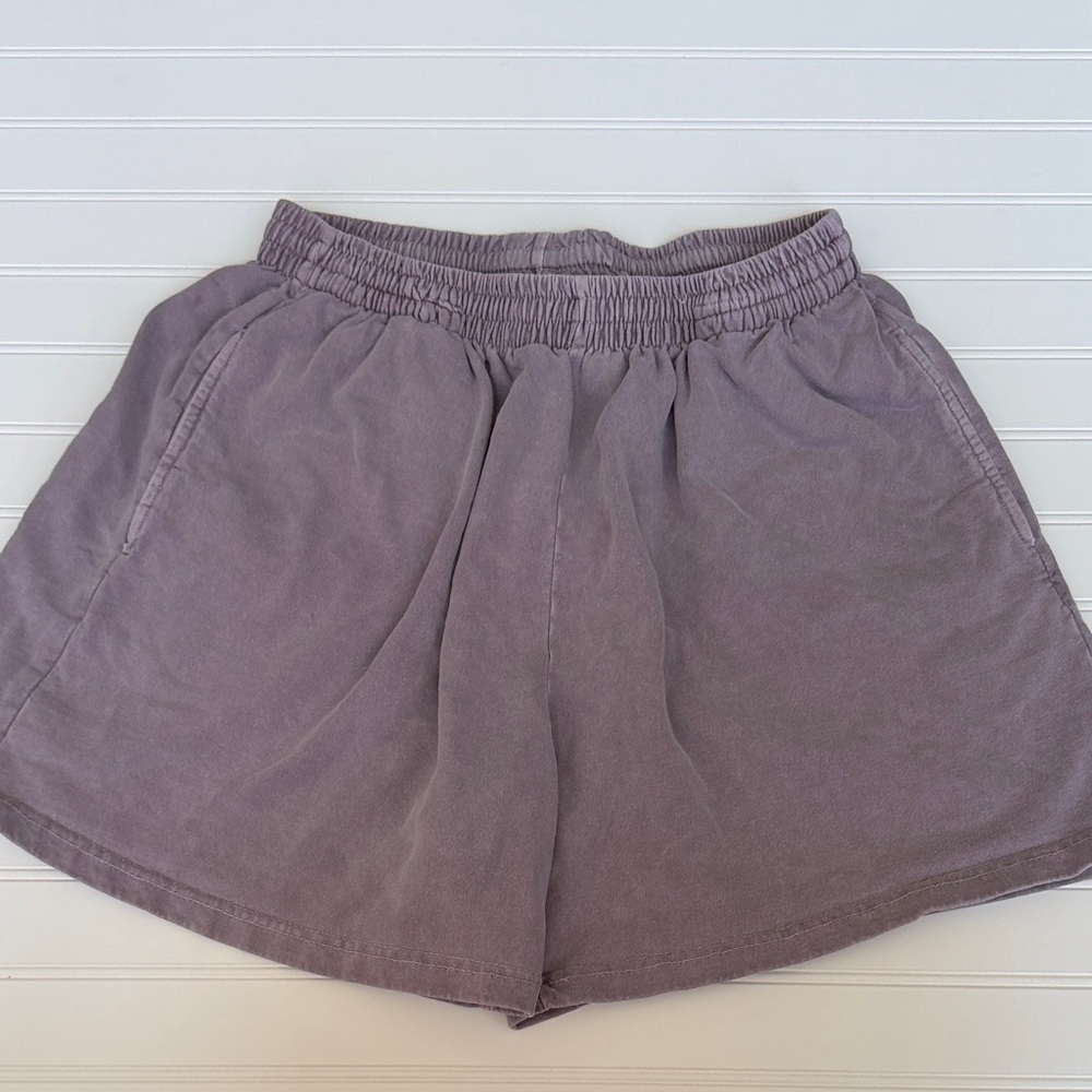 MNML Women's Lavender Elastic-Waist Athletic Shorts